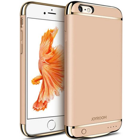 Husa Baterie Ultraslim iPhone 6/6s, iUni Joyroom 2500mAh, Gold